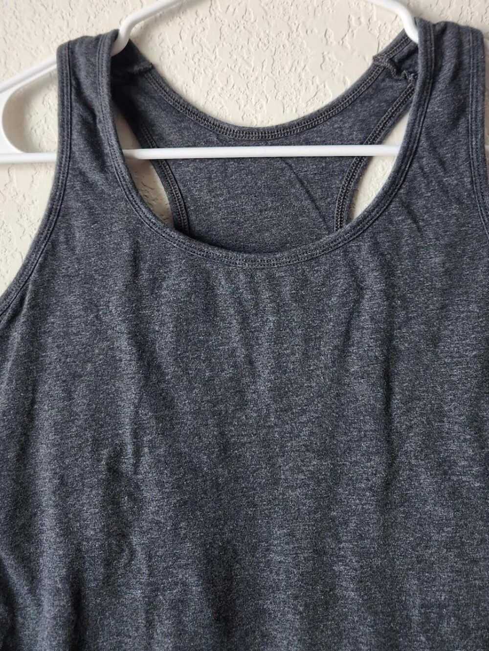 Grey Cotton Racerback Tank - Picture 2 of 6